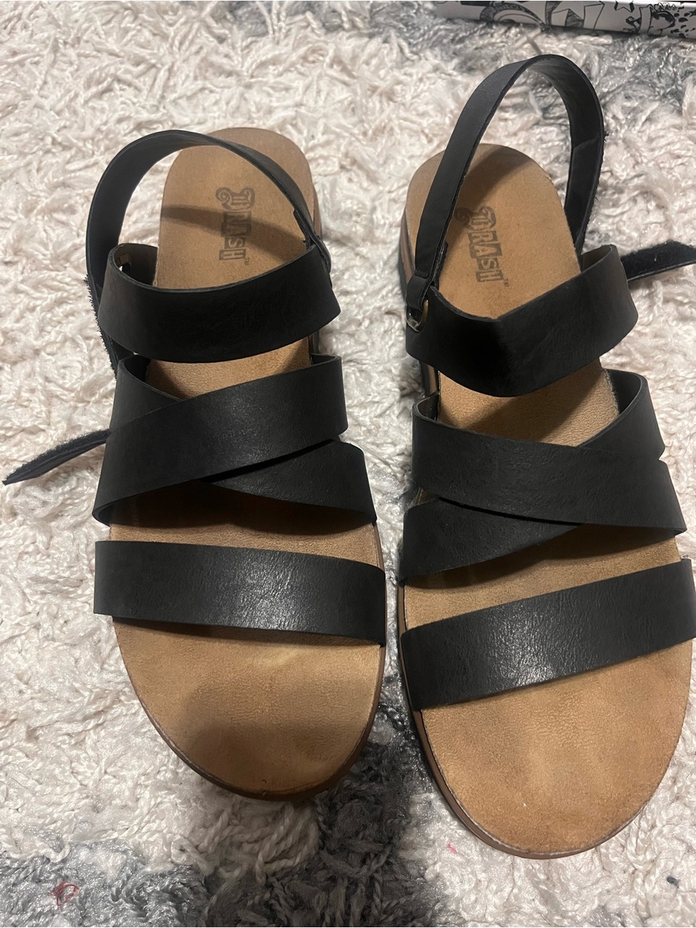 Brash Black Strappy Women's Sandals